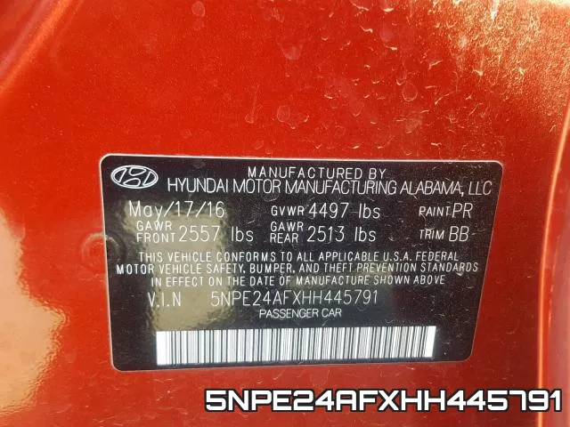 5NPE24AFXHH445791 фото 2