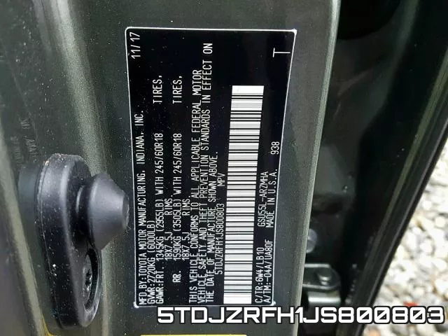 5TDJZRFH1JS800803 фото 2