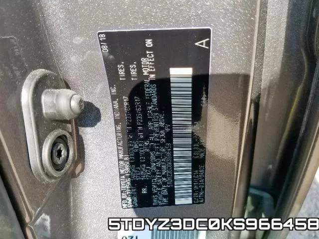 5TDYZ3DC0KS966458 фото 2
