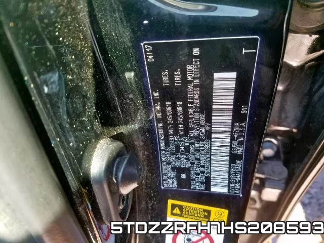 5TDZZRFH7HS208593 фото 2