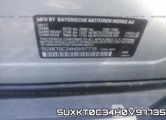 5UXKT0C34H0V97735 фото 10