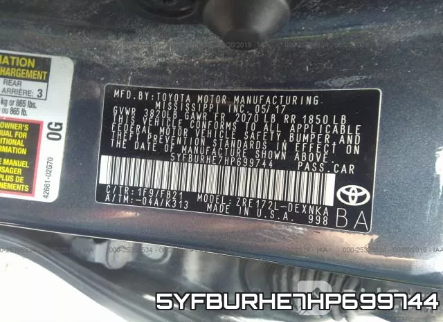 5YFBURHE7HP699744 фото 10