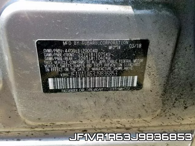 JF1VA1A63J9836853 фото 2