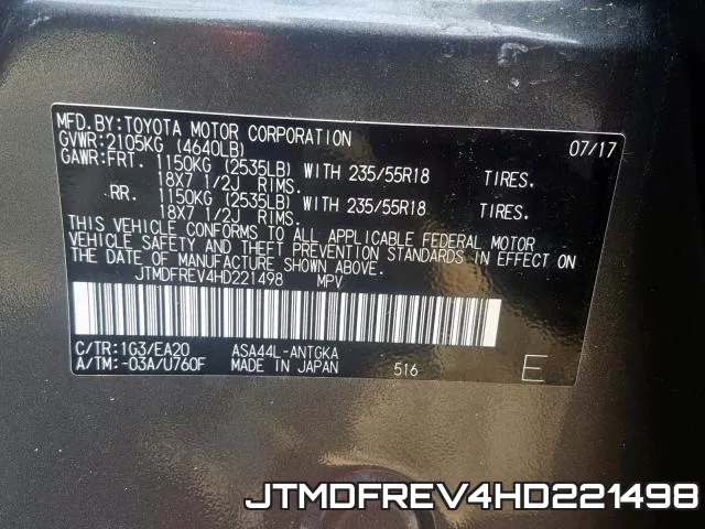 JTMDFREV4HD221498 фото 2