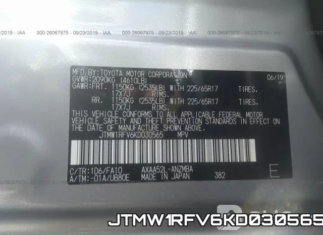 JTMW1RFV6KD030565 фото 10