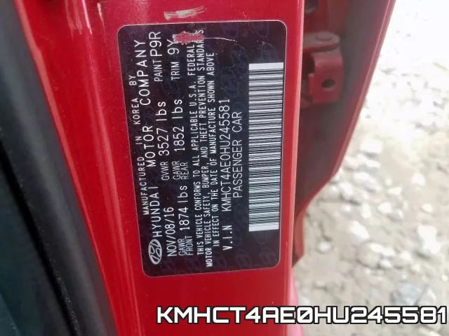 KMHCT4AE0HU245581 фото 2