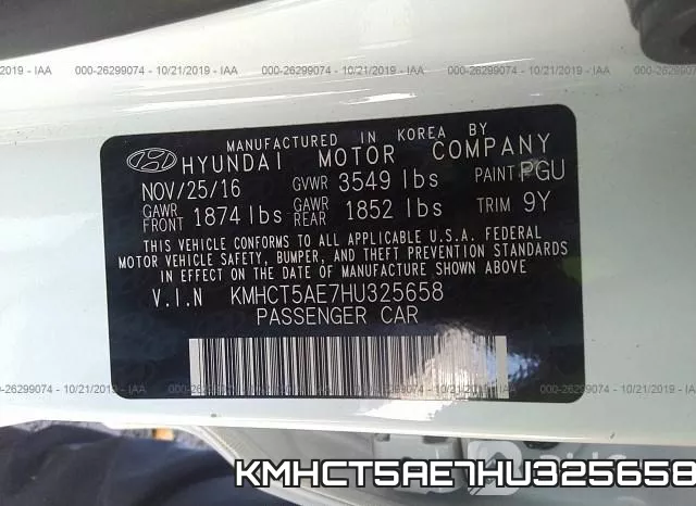 KMHCT5AE7HU325658 фото 10