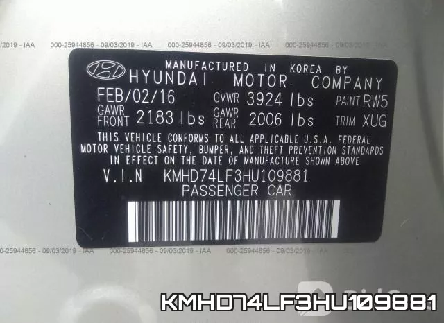 KMHD74LF3HU109881 фото 10