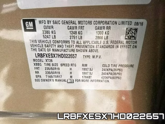 LRBFXESX7HD022657 фото 2