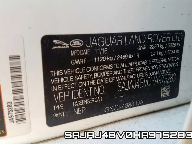 SAJAJ4BV0HA975283 фото 2