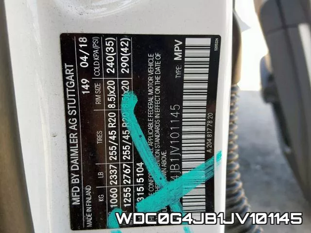 WDC0G4JB1JV101145 фото 2