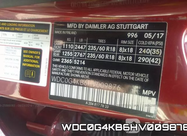 WDC0G4KB6HV009876 фото 10