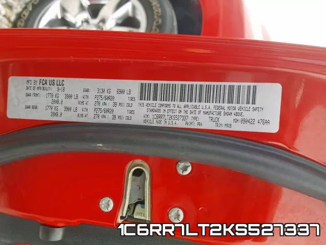 1C6RR7LT2KS527337 фото 2