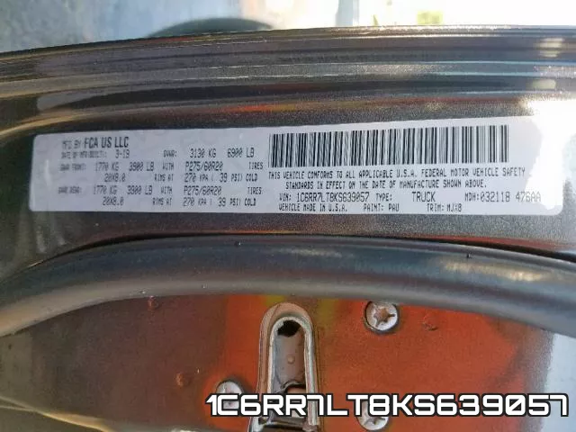 1C6RR7LT8KS639057 фото 2