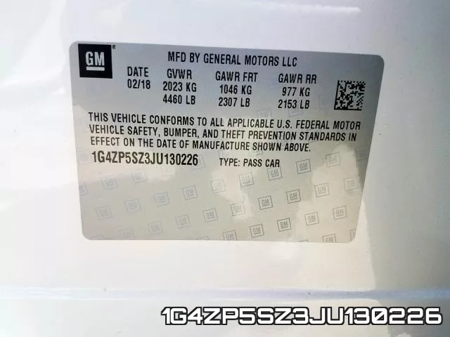 1G4ZP5SZ3JU130226 фото 2