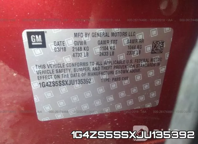 1G4ZS5SSXJU135392 фото 10