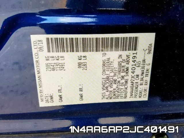 1N4AA6AP2JC401491 фото 2