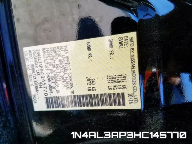 1N4AL3AP3HC145770 фото 2