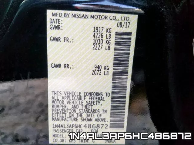 1N4AL3AP6HC486872 фото 2