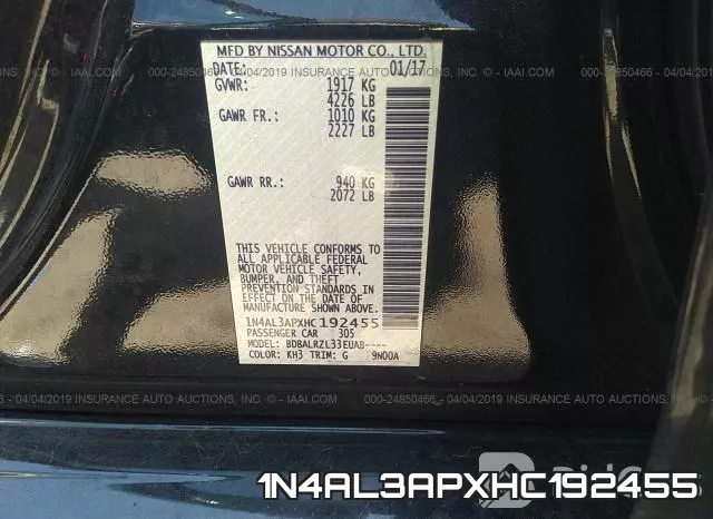 1N4AL3APXHC192455 фото 10