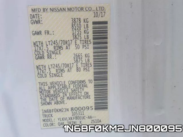 1N6BF0KM2JN800095 фото 2
