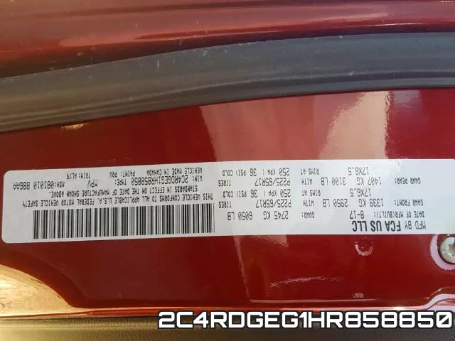 2C4RDGEG1HR858850 фото 2