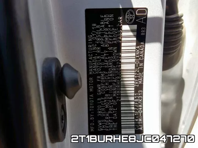 2T1BURHE8JC047270 фото 2