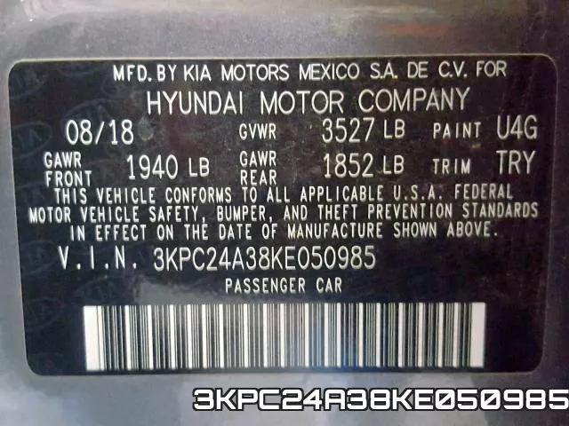3KPC24A38KE050985 фото 2