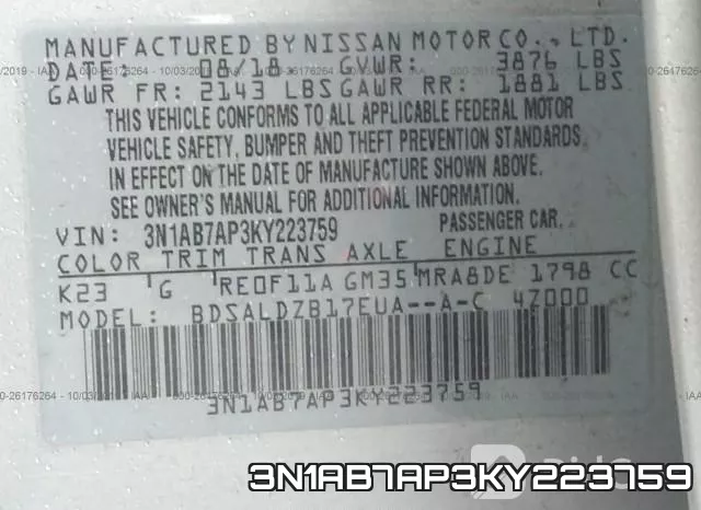 3N1AB7AP3KY223759 фото 9