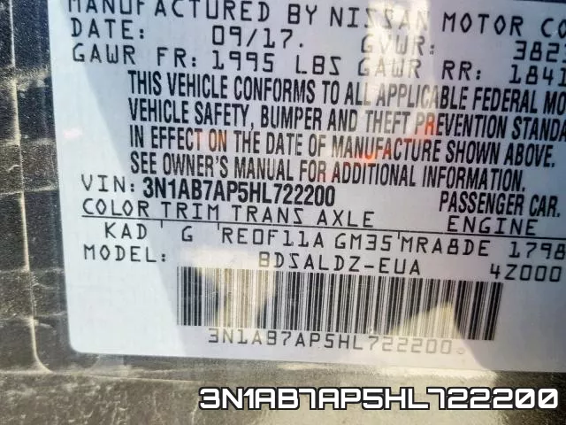 3N1AB7AP5HL722200 фото 2