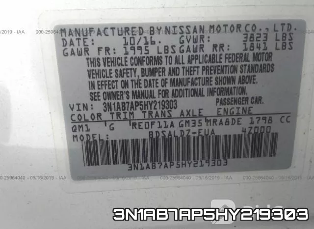 3N1AB7AP5HY219303 фото 10