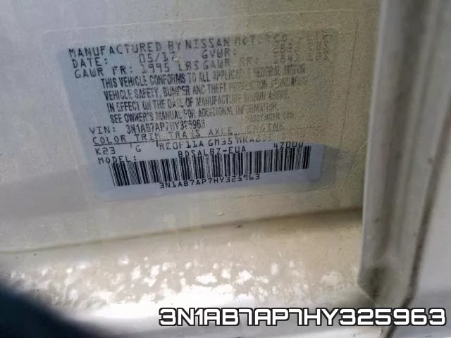 3N1AB7AP7HY325963 фото 2