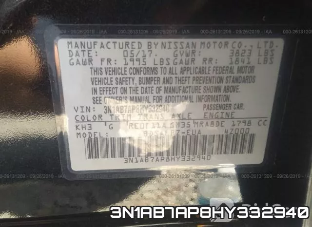 3N1AB7AP8HY332940 фото 10