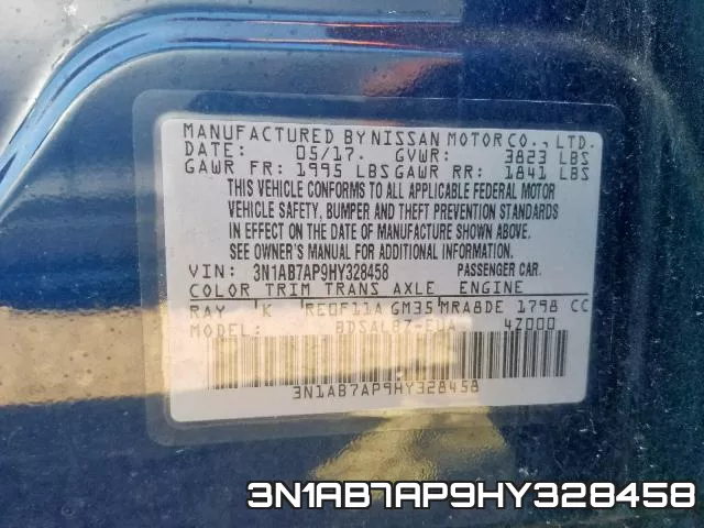 3N1AB7AP9HY328458 фото 2