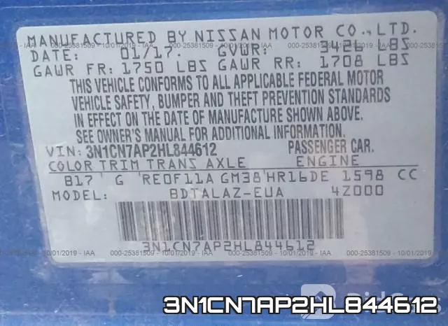 3N1CN7AP2HL844612 фото 10