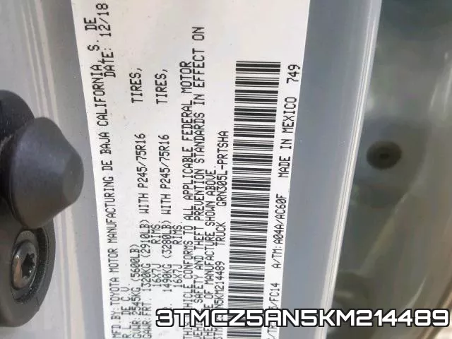 3TMCZ5AN5KM214489 фото 2