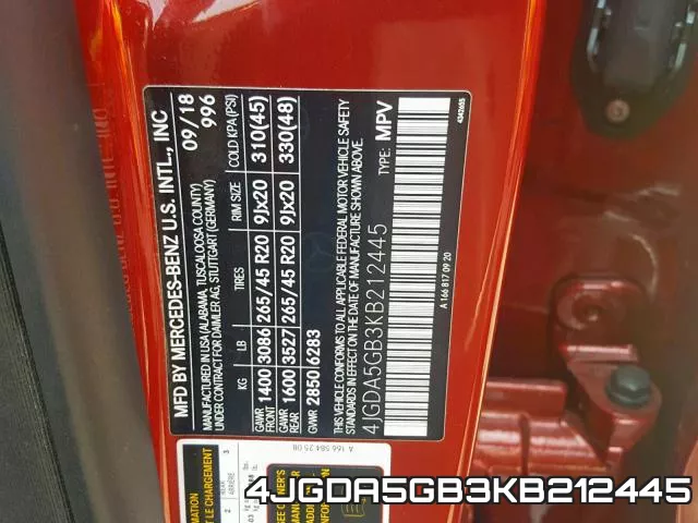 4JGDA5GB3KB212445 фото 2