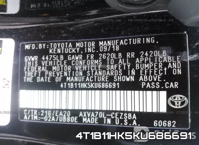 4T1B11HK5KU686691 фото 9