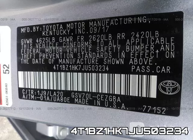 4T1BZ1HK7JU503234 фото 10