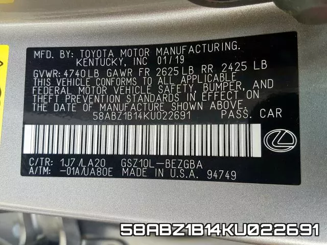 58ABZ1B14KU022691 фото 2