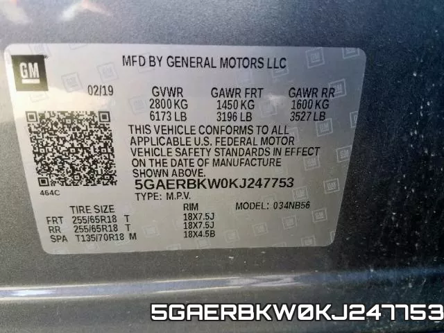 5GAERBKW0KJ247753 фото 2