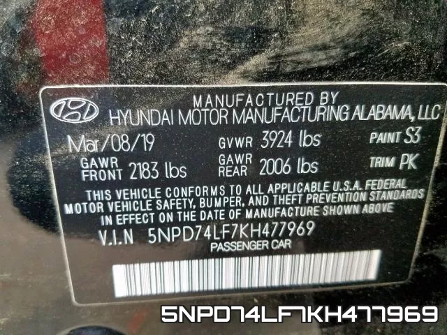 5NPD74LF7KH477969 фото 2