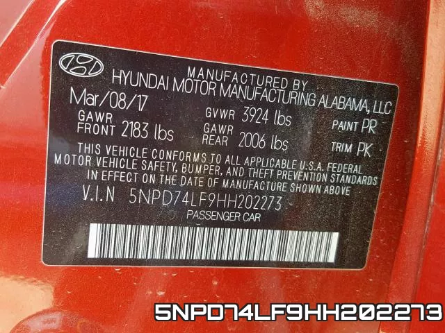 5NPD74LF9HH202273 фото 2