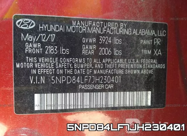 5NPD84LF7JH230401 фото 10