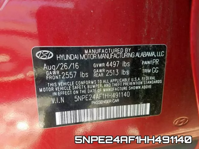 5NPE24AF1HH491140 фото 2