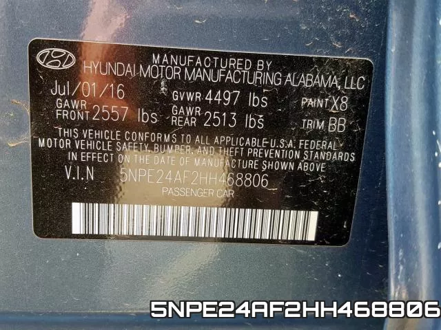 5NPE24AF2HH468806 фото 2
