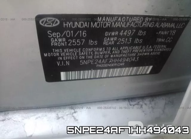 5NPE24AF7HH494043 фото 10