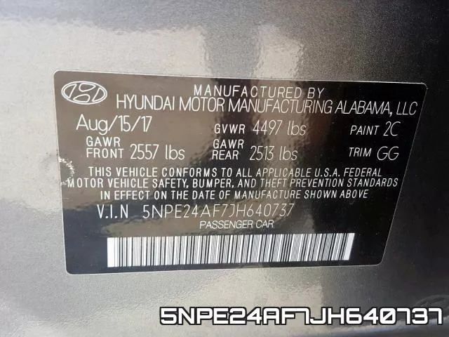 5NPE24AF7JH640737 фото 2