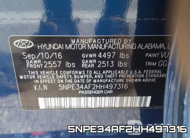 5NPE34AF2HH497316 фото 10