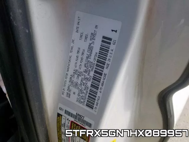 5TFRX5GN7HX089957 фото 2